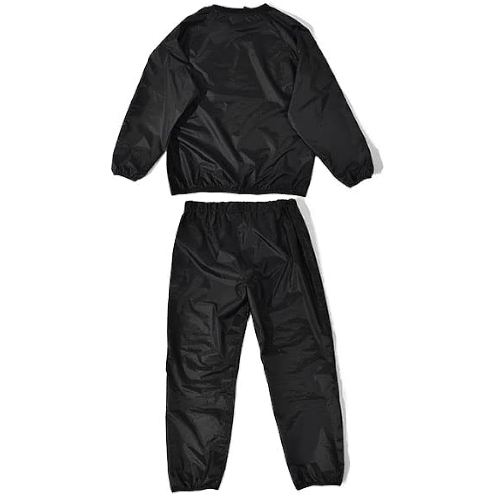 adidas Men's Women's SAUNA SUIT SET Sauna Suit Weight Loss Diet Sweating Lightweight Pullover Long Pants Setup Top and Bottom Set Training Wear adi-sauna-set-2XL-adiSS01-V2-BLACK