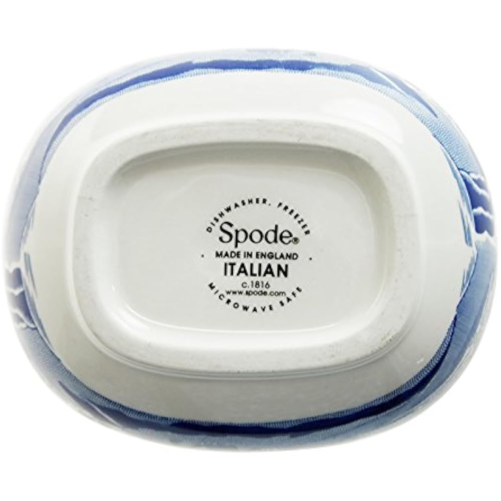 Spode Sugar Pot Blue 11cm Blue Italian 1630