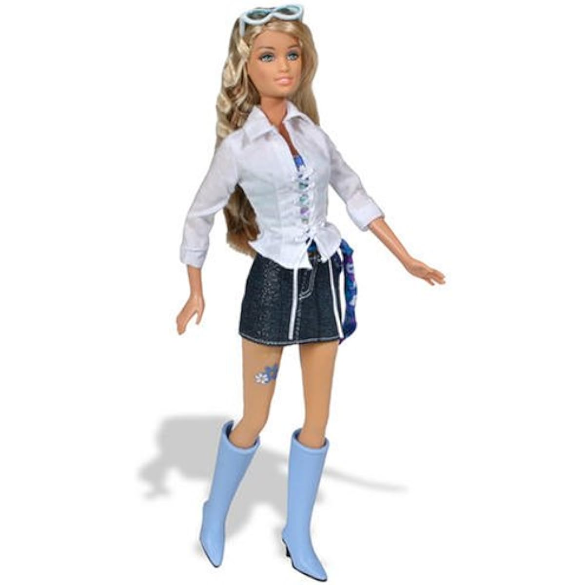 Barbie J1408 - White Jacket with Denim Skirt Fashion Fever Doll - 18
