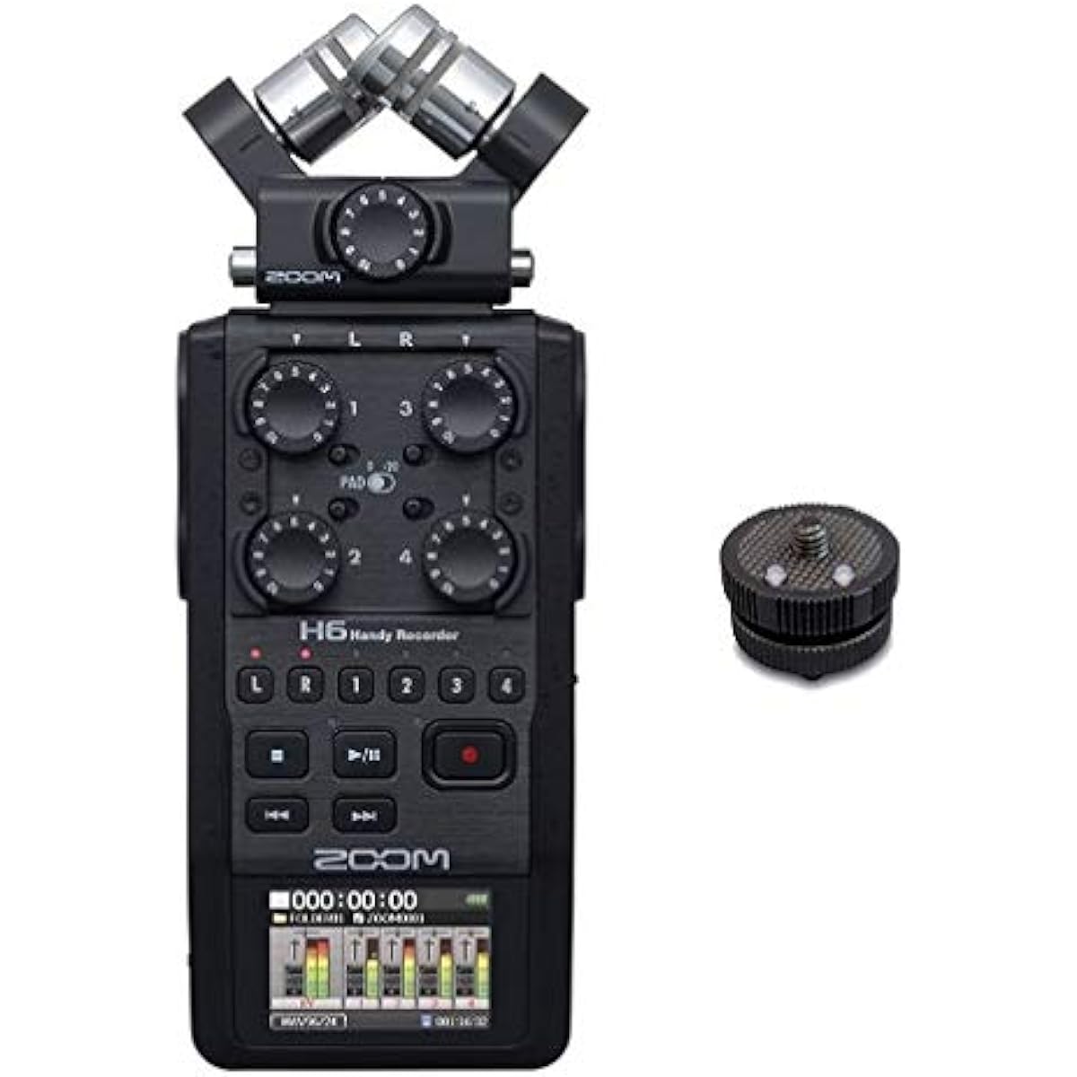 [Hot shoe mount/HS-1 included] ZOOM H6/BLK portable recorder