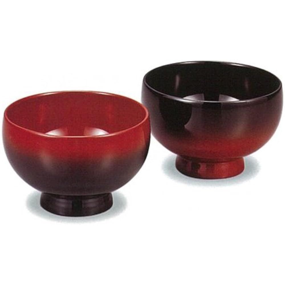 Nakatani Brothers Shokai Yamanaka Lacquerware Married Couple Soup Bowl Bokashi-lacquered W18-4