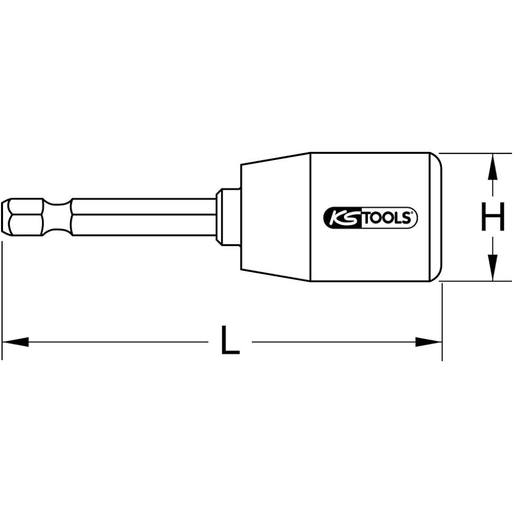 KS TOOLS 1/4" Stud screwdriver magnetic M8 1/4" Stud screwdriver magnetic M8 122.3008