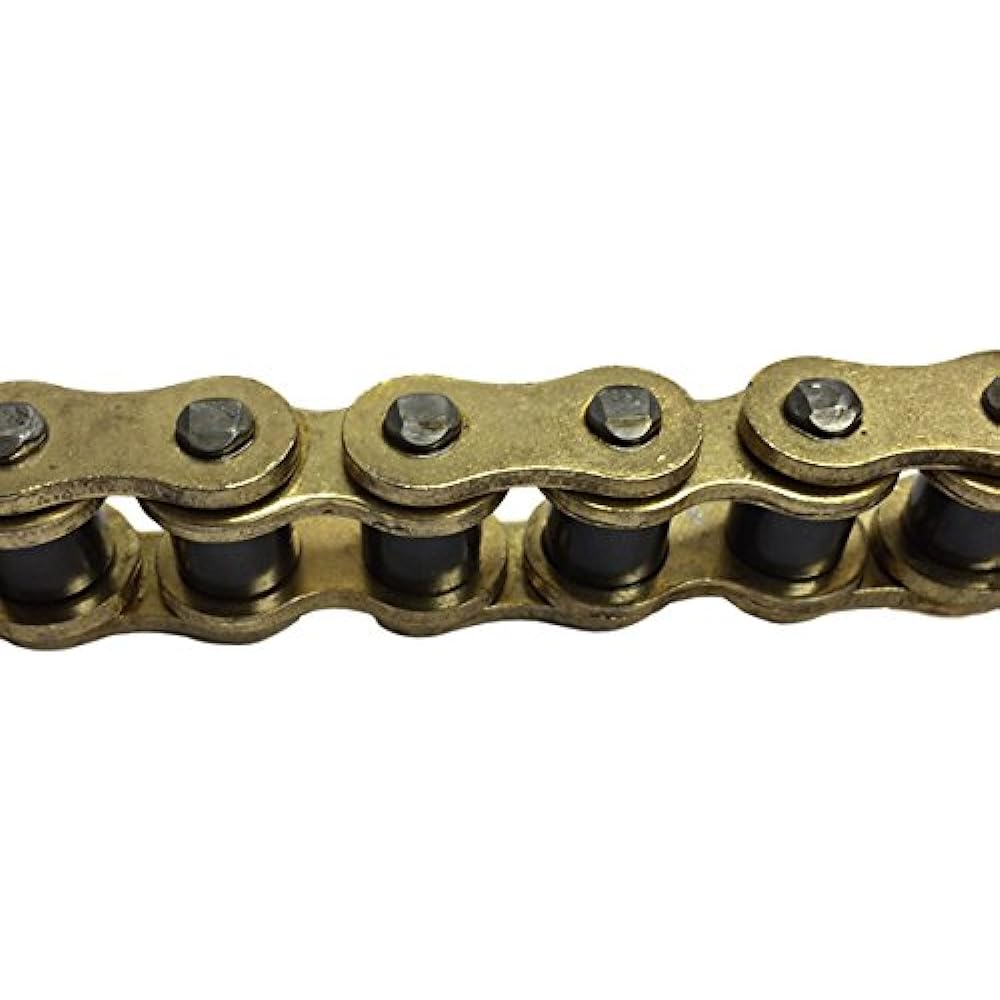 MMG 420H Standard Roller Transmission Chain 120 Links Gold Motorcycle Scooter Fits Most ATV90cc Up to 125cc TOP1 Synthetic Chain with Wax