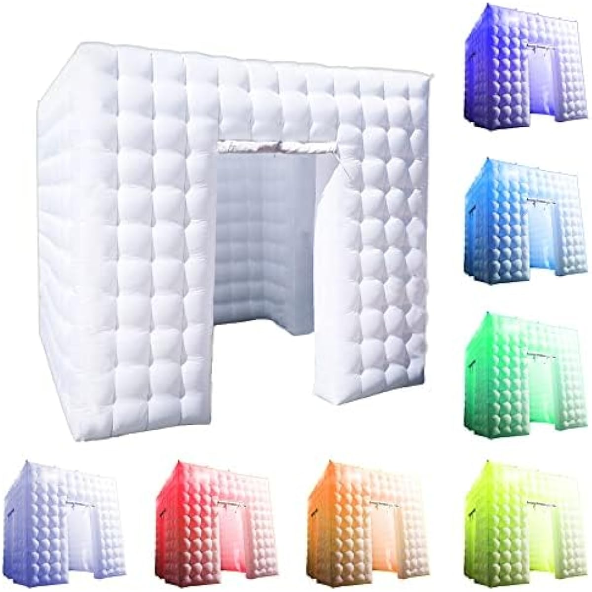 Xmaybang Inflatable Photo Booth Enclosure (9.18x 9.18x 9.18ft) with LED Lights and Blower for Advertising Bar Shopping Mall Event Exhibition Photo Booth Company