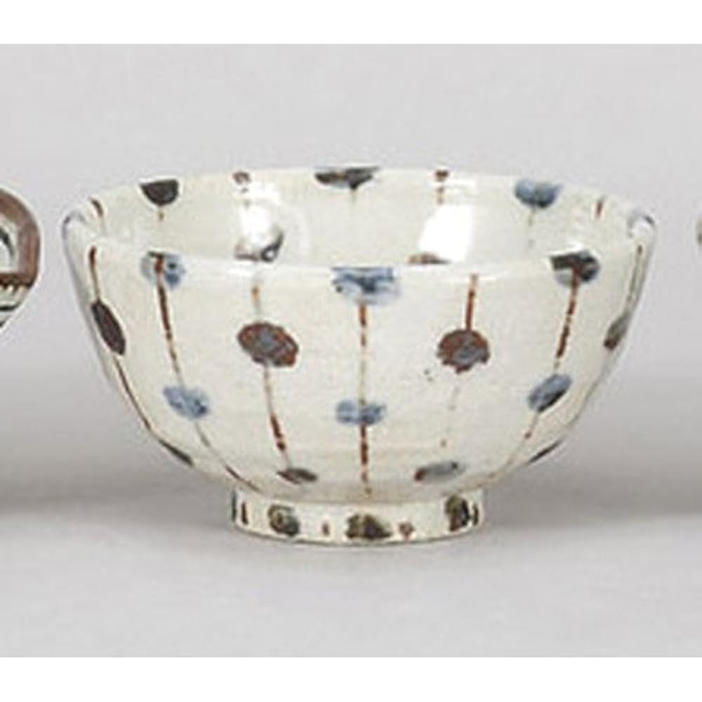 Set of 10 Nakahira Oribe Sudare Tea Bowl [11 x 6cm] Earthenware [Restaurant, Inn, Japanese Tableware, Restaurant, Commercial Use, Tableware]