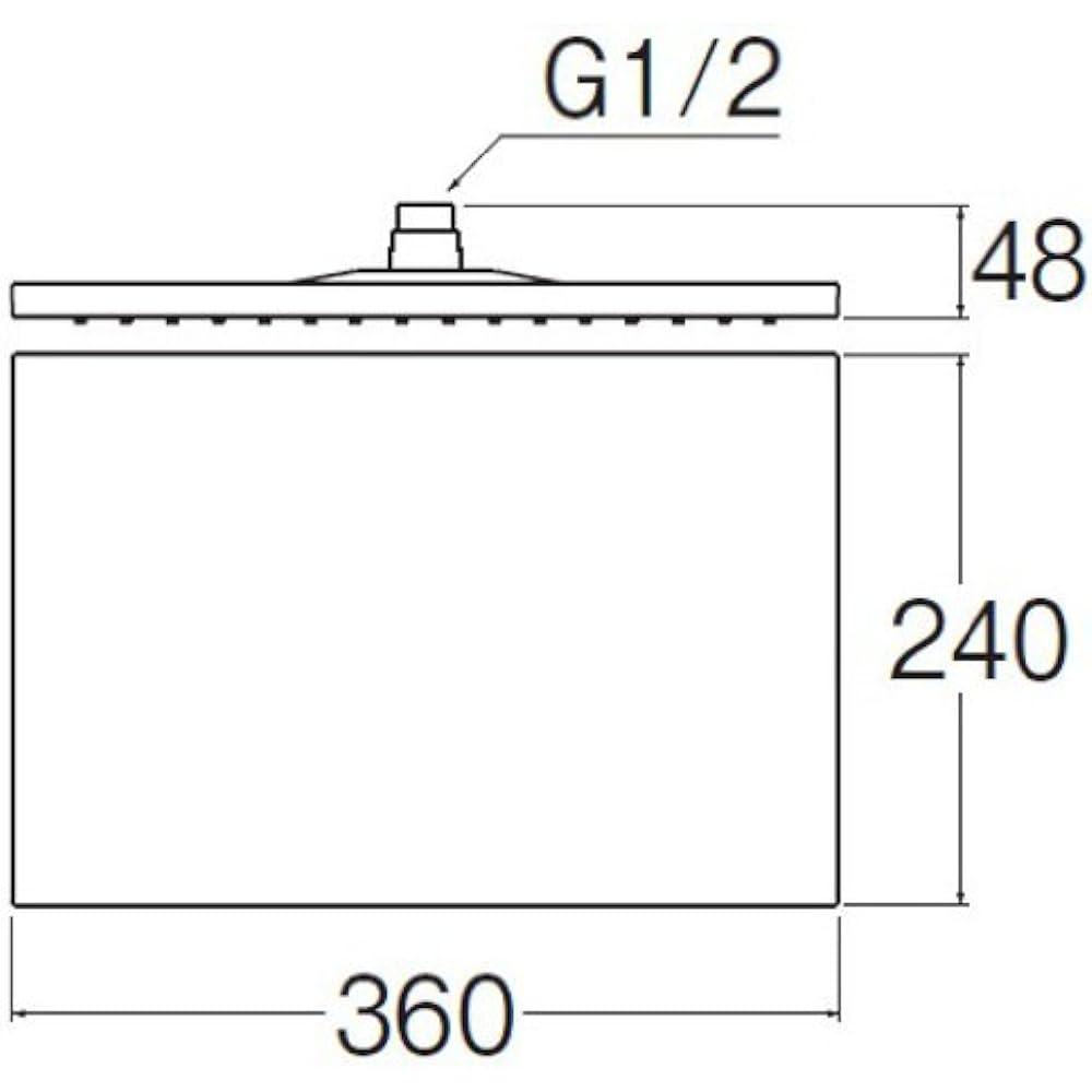 SANEI [Bath Shower Head] Overhead Shower Square S1040F3