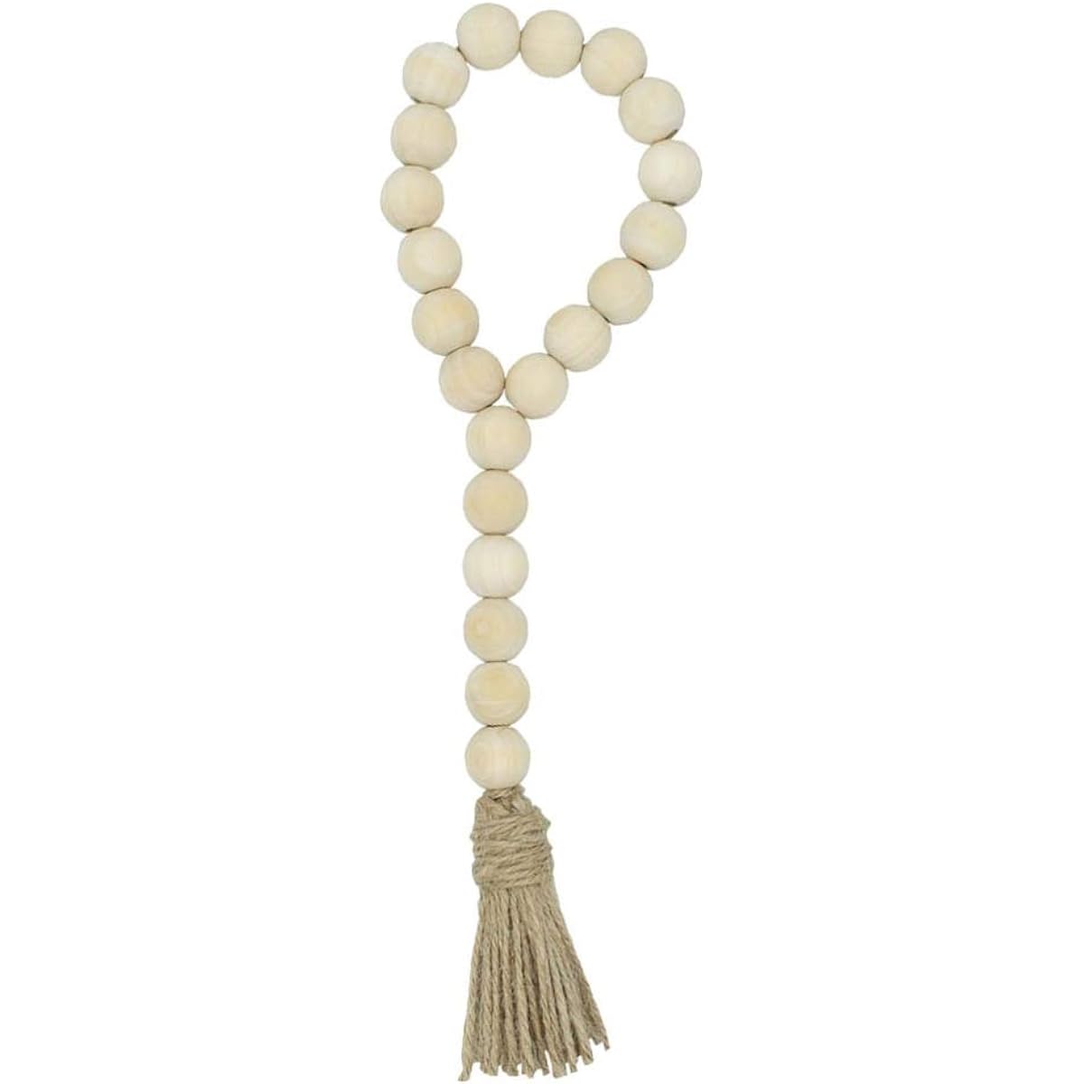 Toyvian Wooden Bead Garland with Tassels,Wooden Bead Garland Rustic Gifts Home Crafts Wall Decor Housewarming Gifts Graduation Gifts Mom