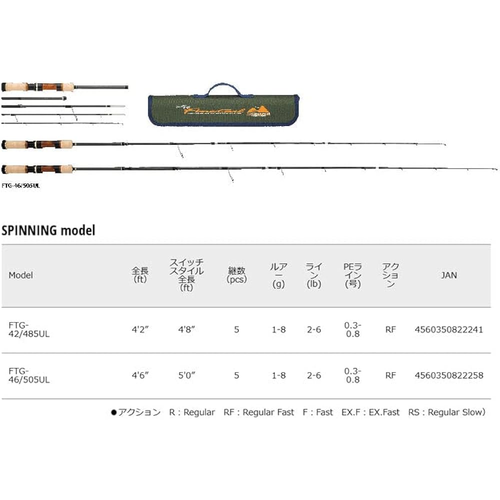 Major Craft Native Trout Rod Fine Tail Trekking & Traveler Glass Model FTG Various (2023 Model)