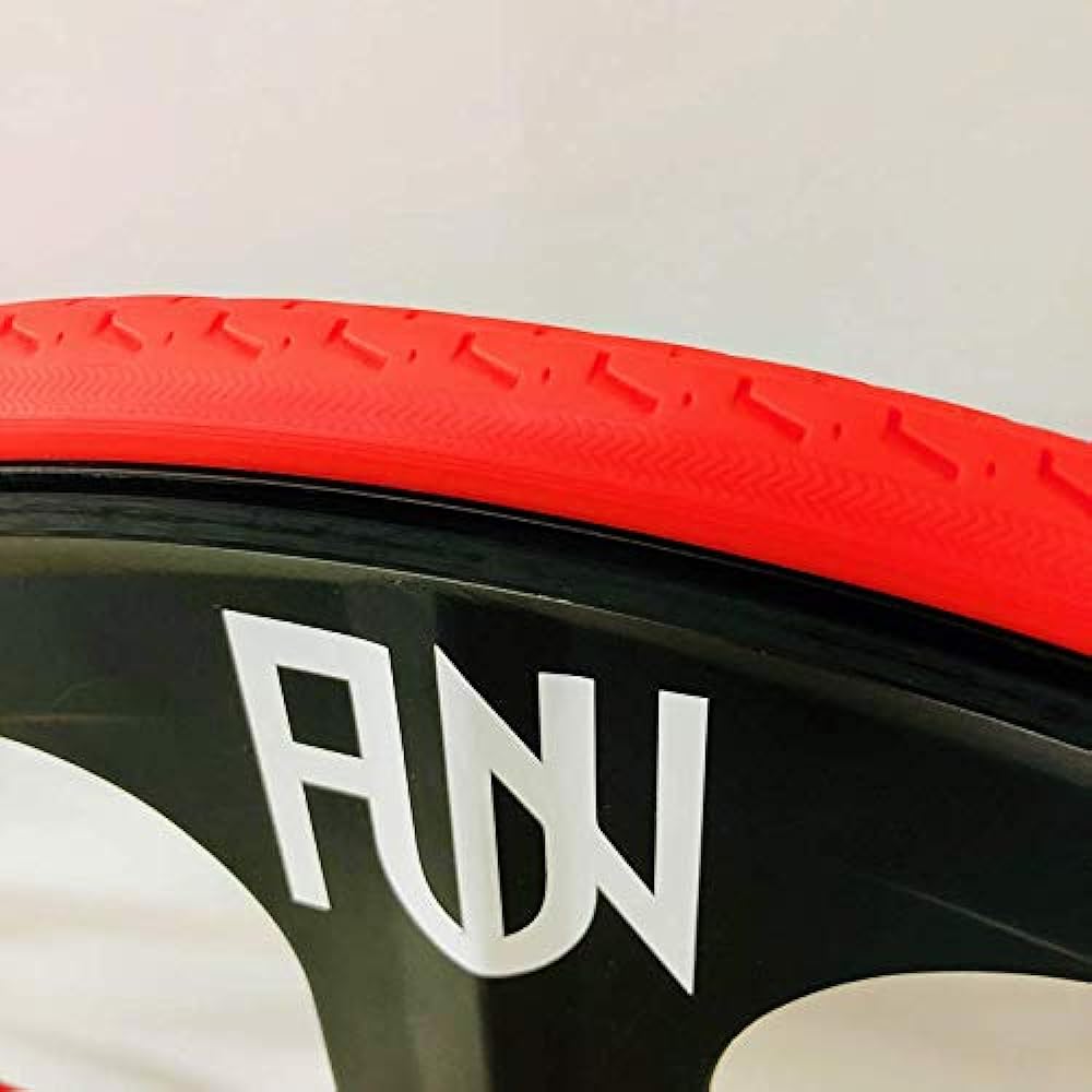 Riderz Cafe 700C×23C No-Puncture Tire Tubeless Tire Red