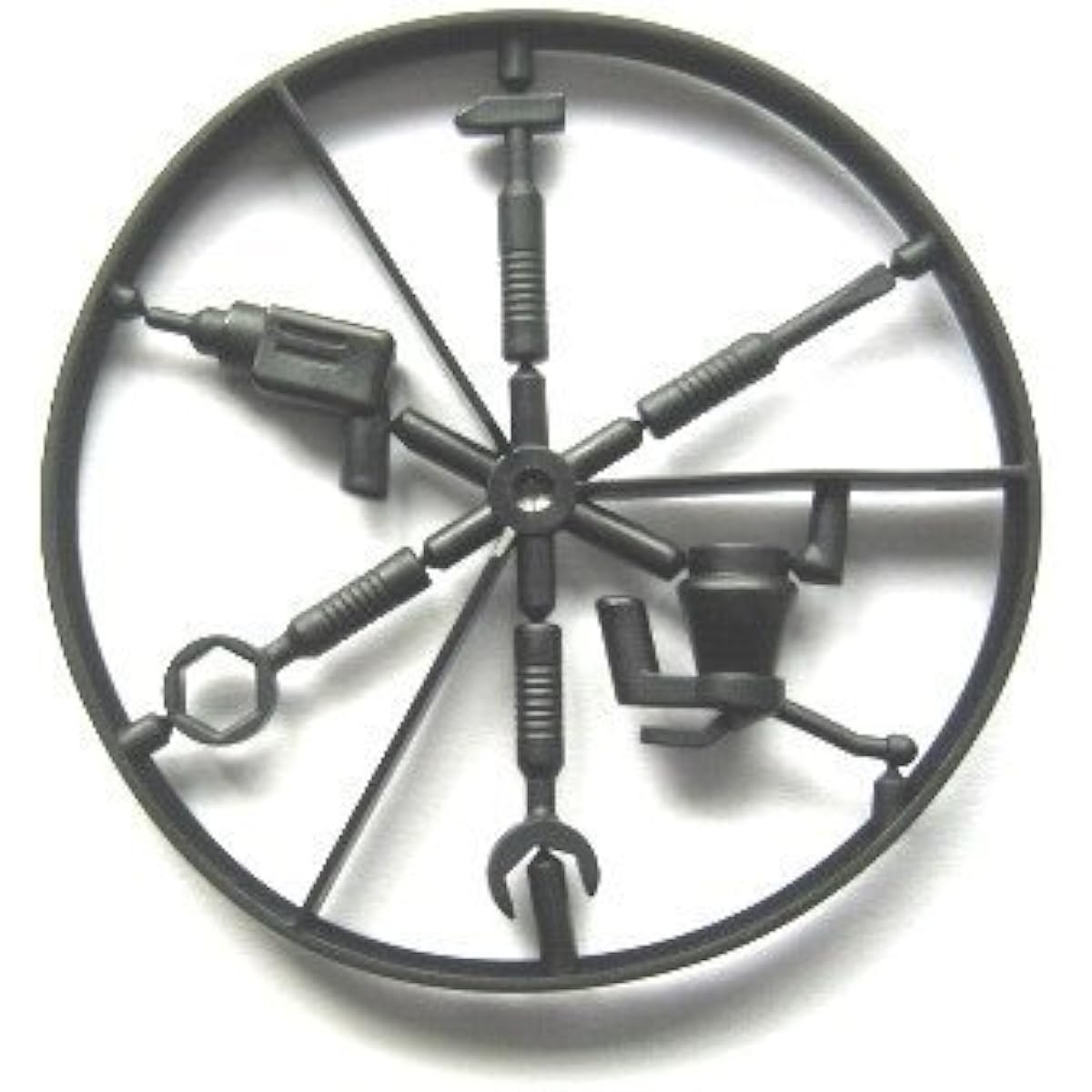 Lego Parts: Black Minifig, Utensil Tool Wheel, 6 on Sprue x1 Loose