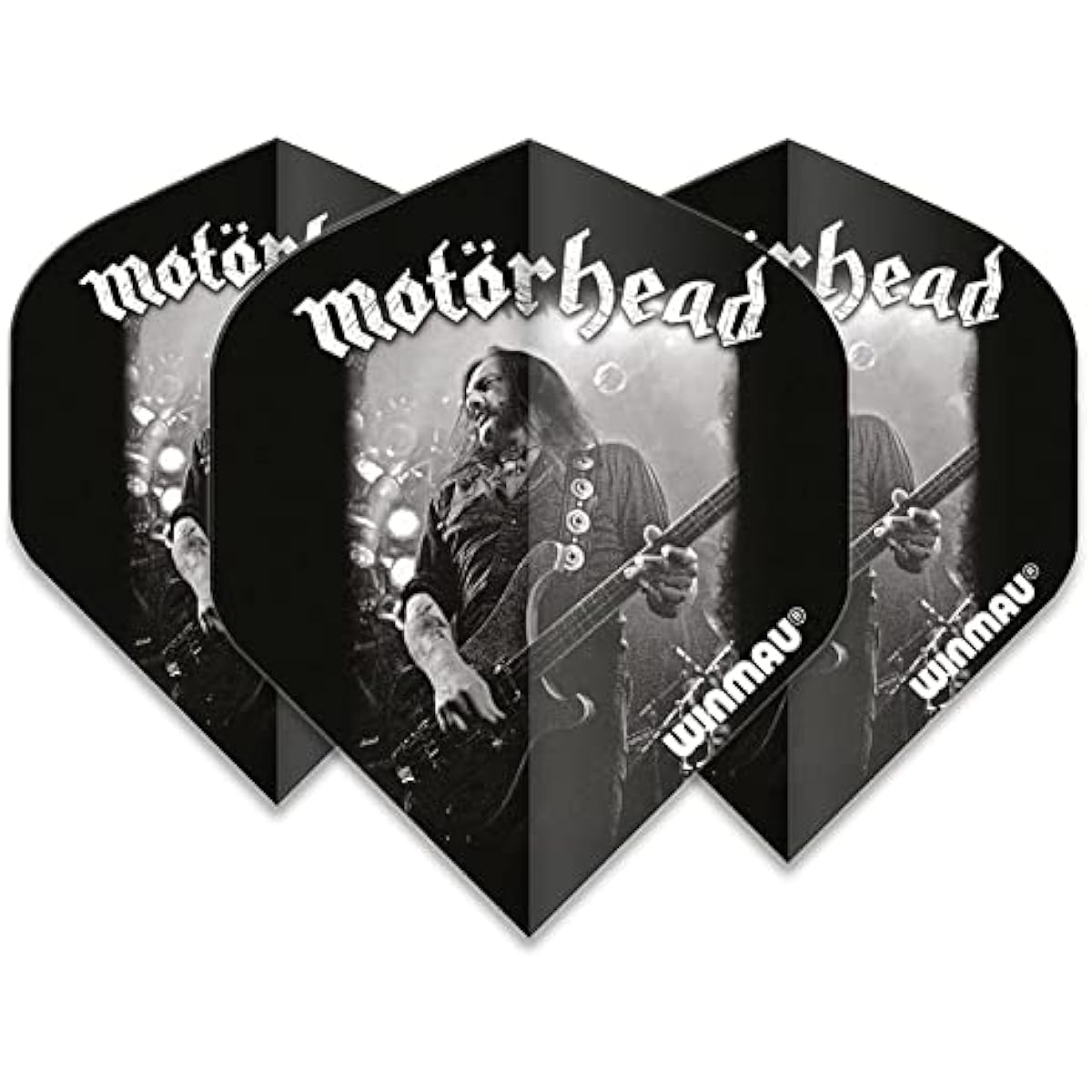 Winmau Lemmy Motorhead Rock Legends 100 Micron Strong Standard Dart Flights (3 Sets - 9 Flights)