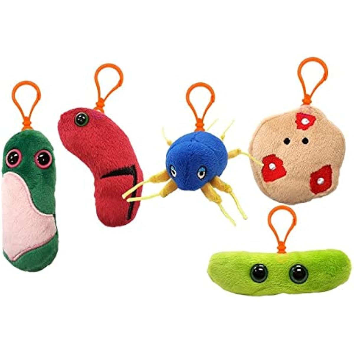 GIANTmicrobes Ancient Plagues 5-Pack - Learn About Plagues and Pandemics from Biblical Times Set of 5 Plush Microbes Fun Educational Gifts for Friends, Students, Teachers, and History Fans