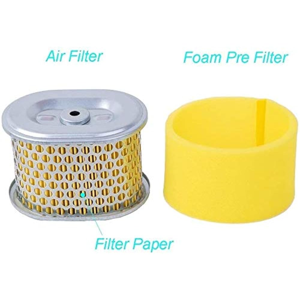 HEYZLASS Air Filter 4 Pack 17210-ZE1-505 Compatible with Honda GX160 GX200 GX140 Engine OEM Air Cleaner, etc. Includes Pre-Filter