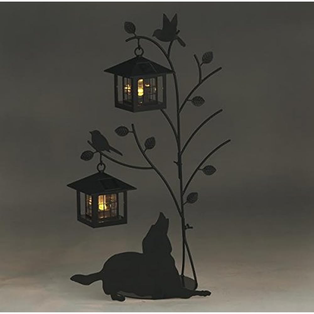 Setcraft Silhouette Solar (Tree & Dog) 2 lights SI-1955-1300 Height: Approx. 66.5cm