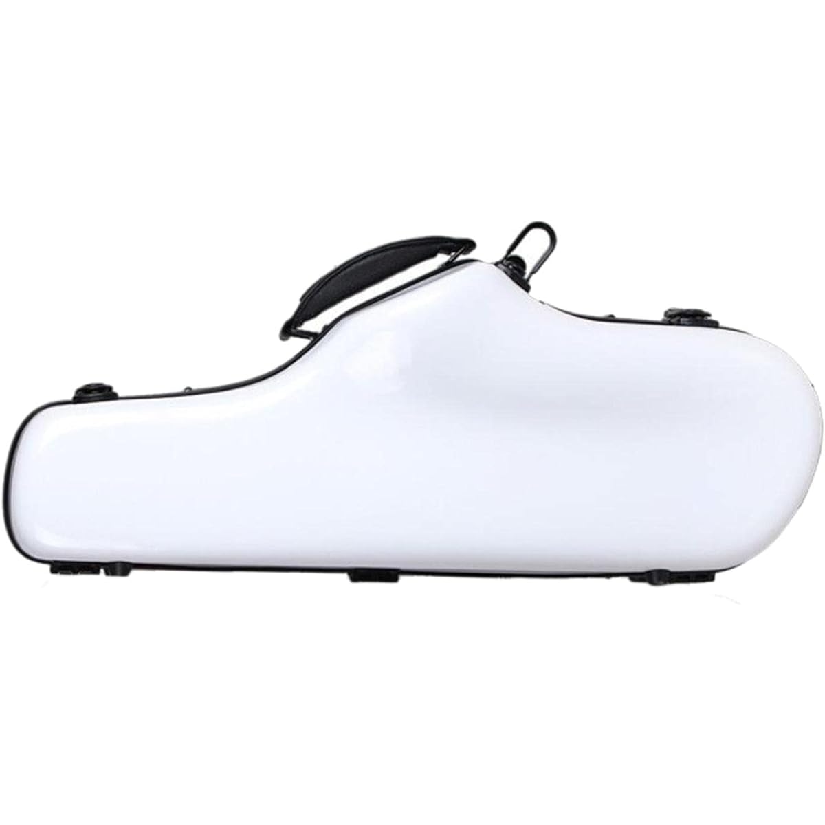 Colaxi Portable Alto Saxophone Case, Lightweight, Durable, Detachable Shoulder Strap for Saxophone, White