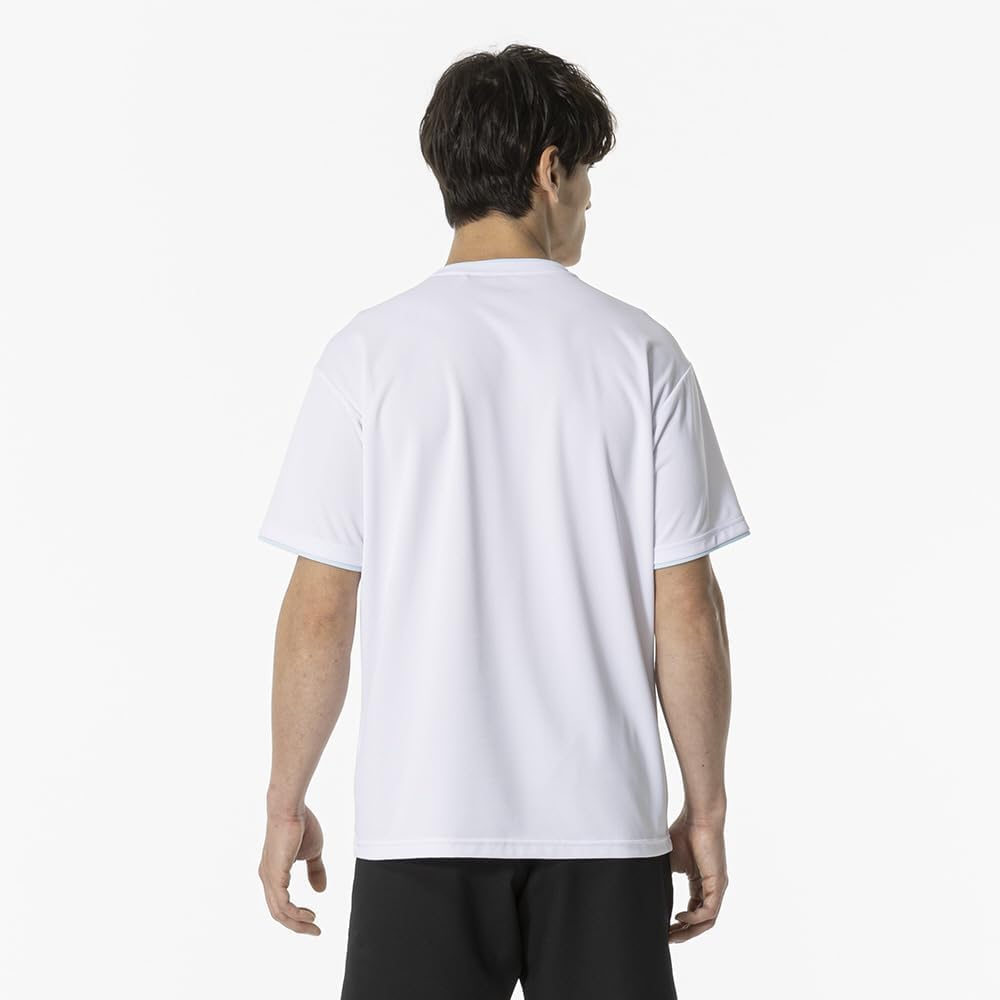 [Mizuno] Tennis Badminton Game Shirt, Short Sleeve, Sweat Absorbent, Quick Drying, Dynamotion Fit, Certified by Japan Badminton Association, Unisex 62JAB028