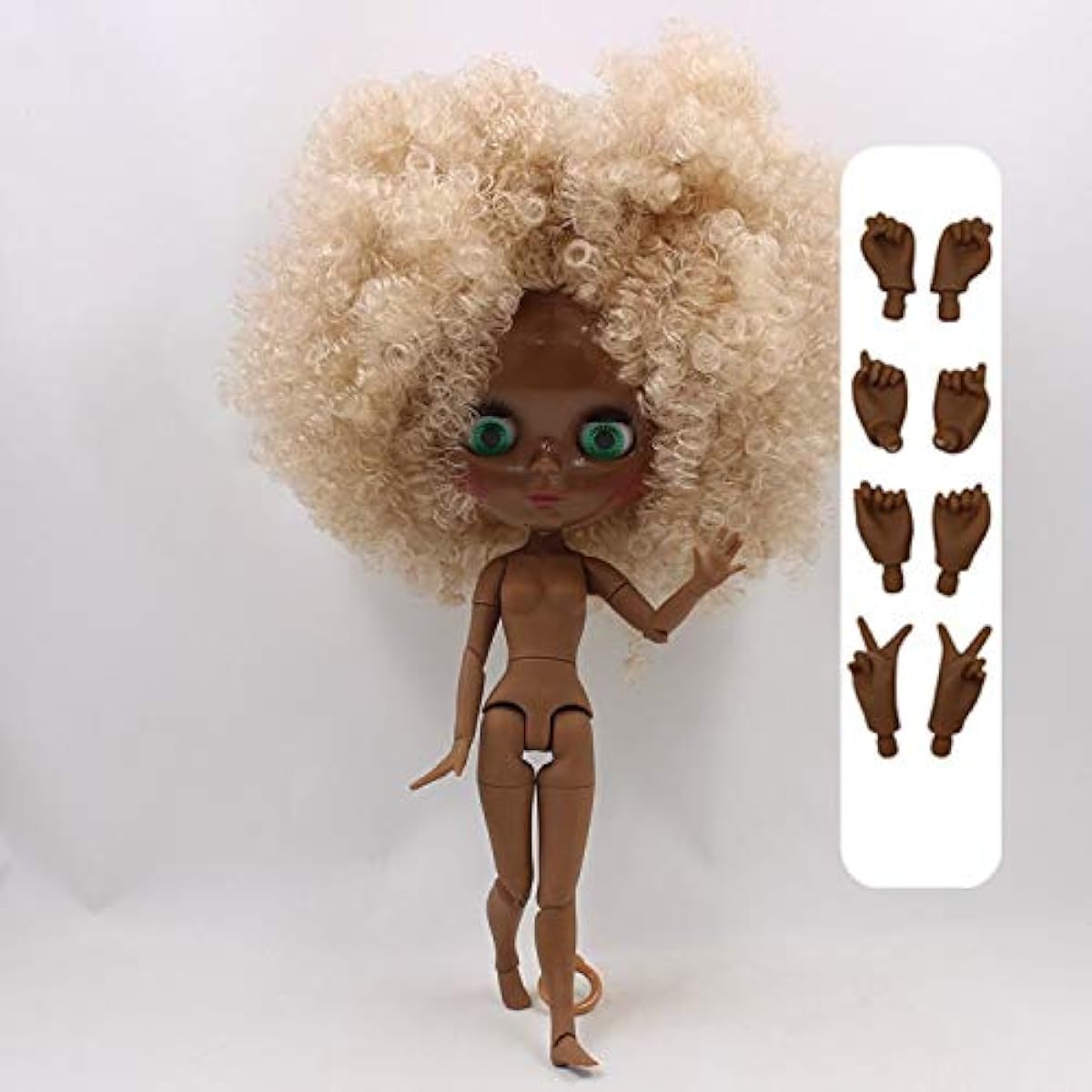 Blyth Blythy Doll Super Black Skin Tone Dark Skin BJD 30cm Toy Girl Gift,si dai super dark
