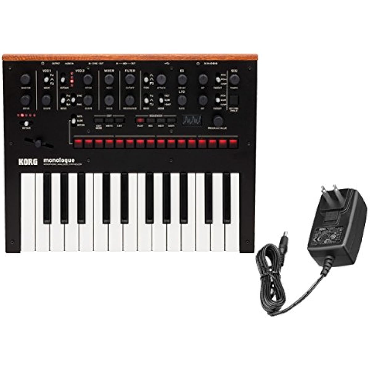 KORG monologue Black [monologue-BK] + genuine AC adapter "KORG KA350" set
