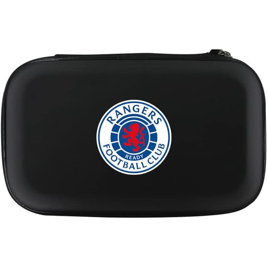 FOCO Officially Licensed Glasgow Rangers Football Club Dart Case Storage Wallet Crest Black (W498), Black///White, Bag Organizer