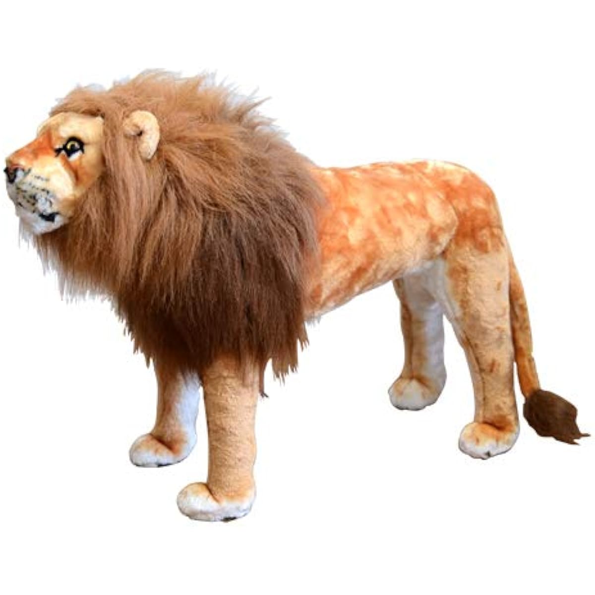 Sitting stuffed animal lion