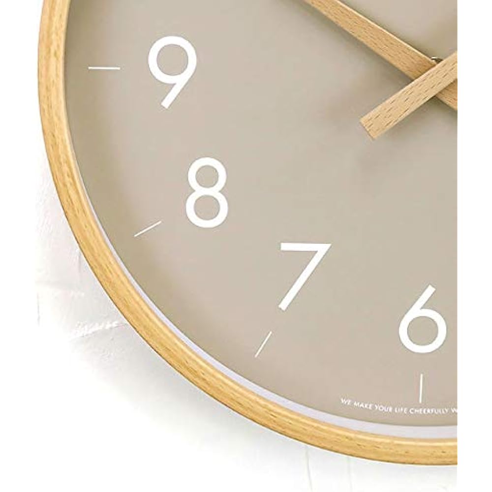 Wall clock with wooden hands and the warmth of bent wood Greige L Diameter 31cm Simple frame with a high quality Scandinavian style No sound Can be placed anywhere you like to suit your lifestyle Wall clock Campus Enverhelluk