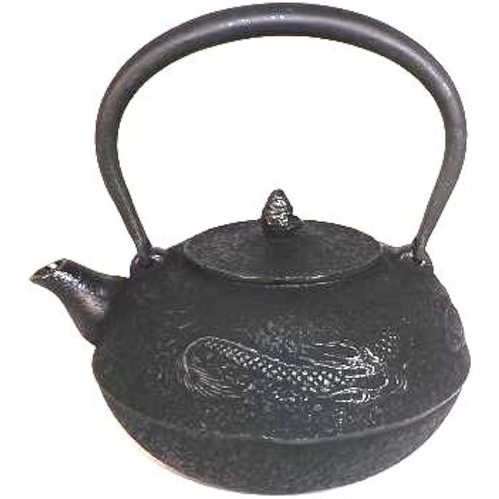 Nanbu iron kettle Hiramaru dragon type black 1.4L