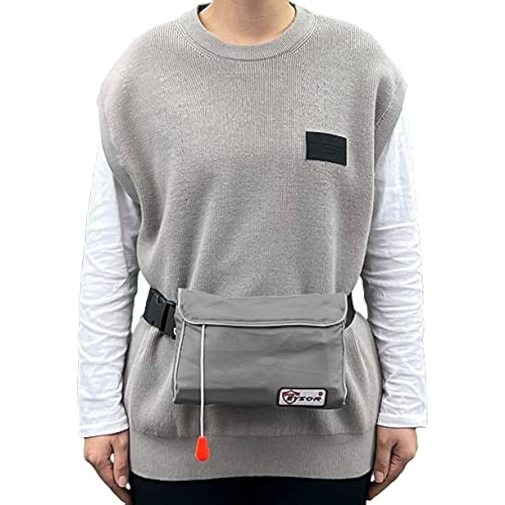 EYSON Life Jacket Floating Vest Waist Wrap Pouch Type Fishing Adult Life Jacket Waist CE Certification Automatic Inflation Compact Sea River Play