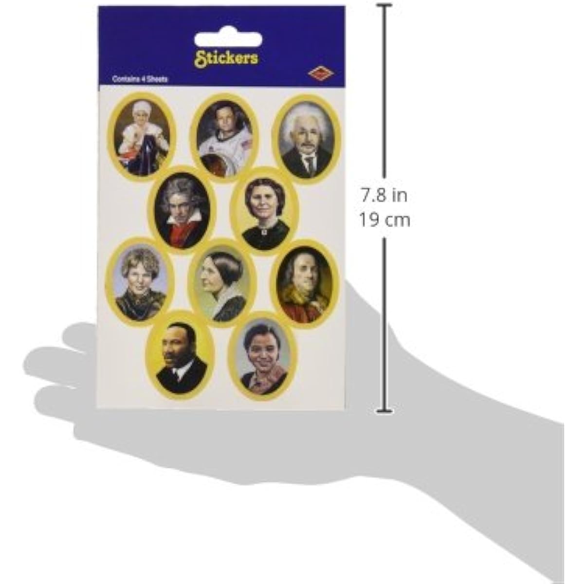 People in history stickers (4 sheets/pack)