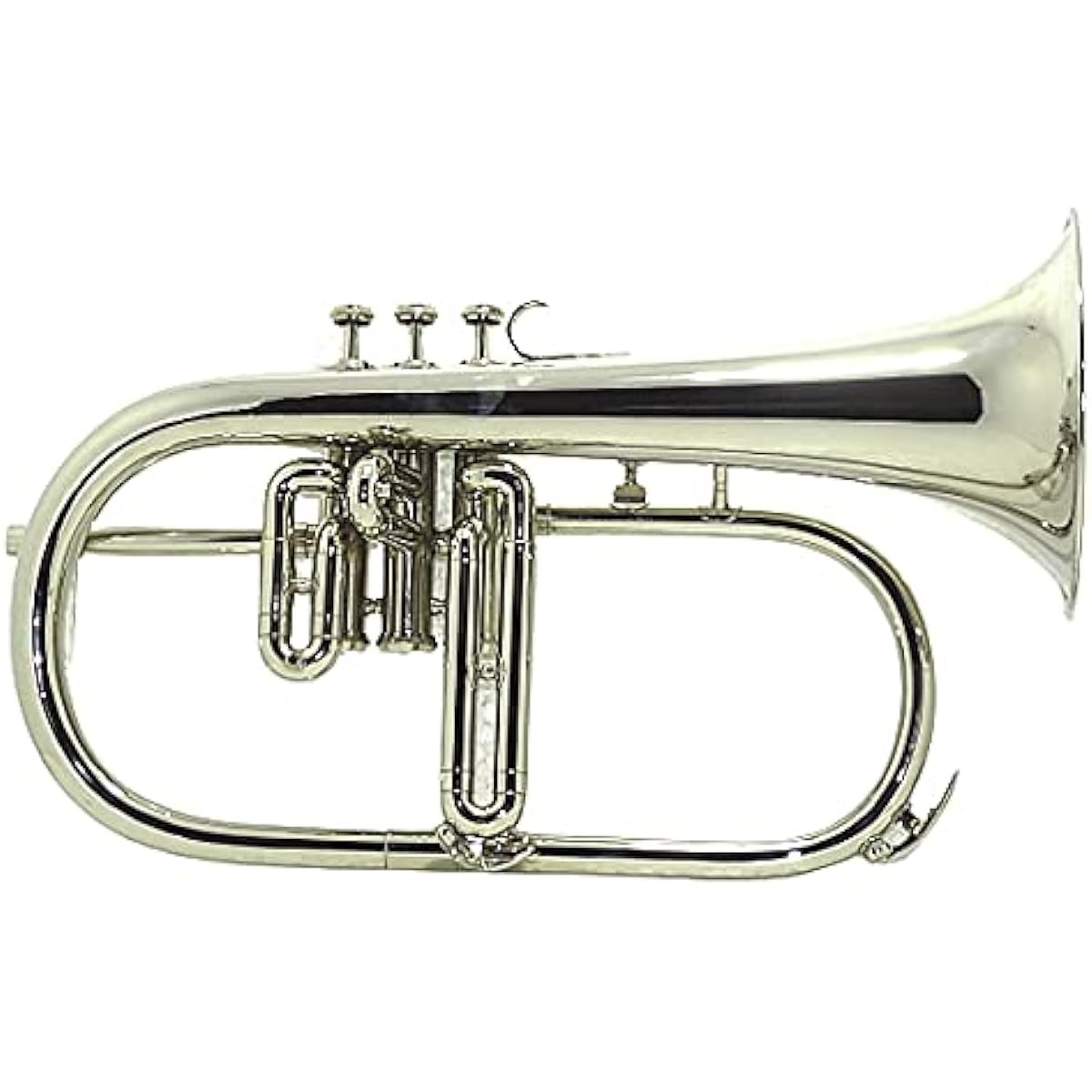 NEW Bb flat silver nickel flugelhorn with free hard case + mouthpiece MRS,2.8