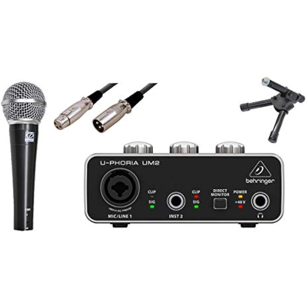 BEHRINGER Audio Interface UM2 Microphone Set