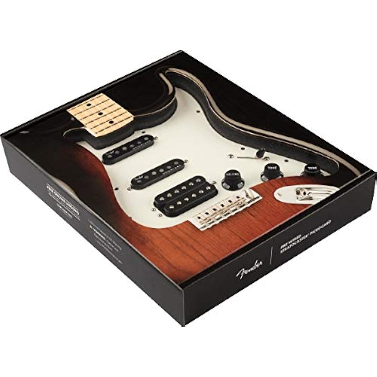 Fender Guitar Parts Pre-Wired Strat Pickguard, Shawbucker Bridge/Gen 4 Noiseless Neck/Middle HSS, Parchment 11 Hole PG