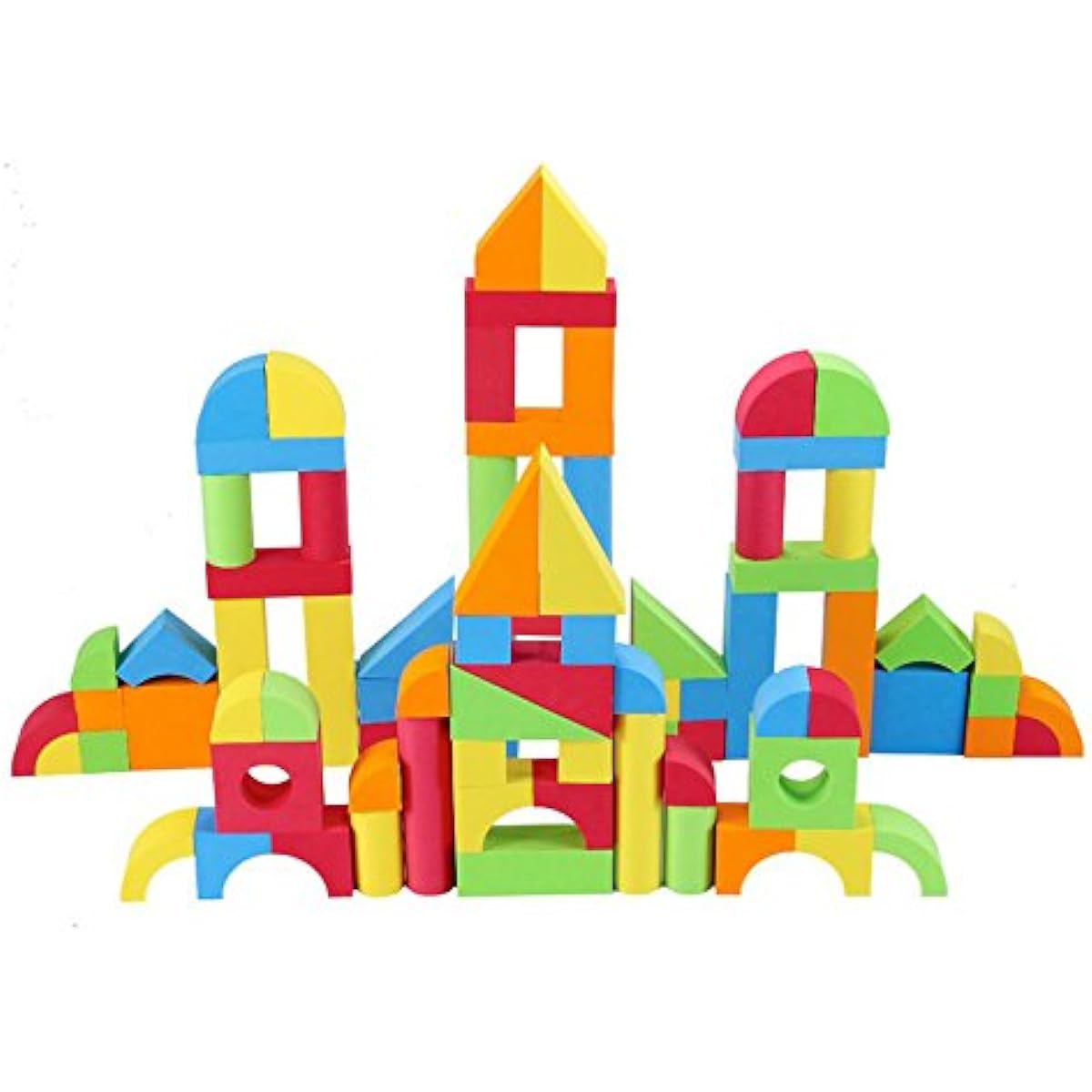 PowerTRC Creative Educational EVA Foam Building Blocks - 131 Pcs