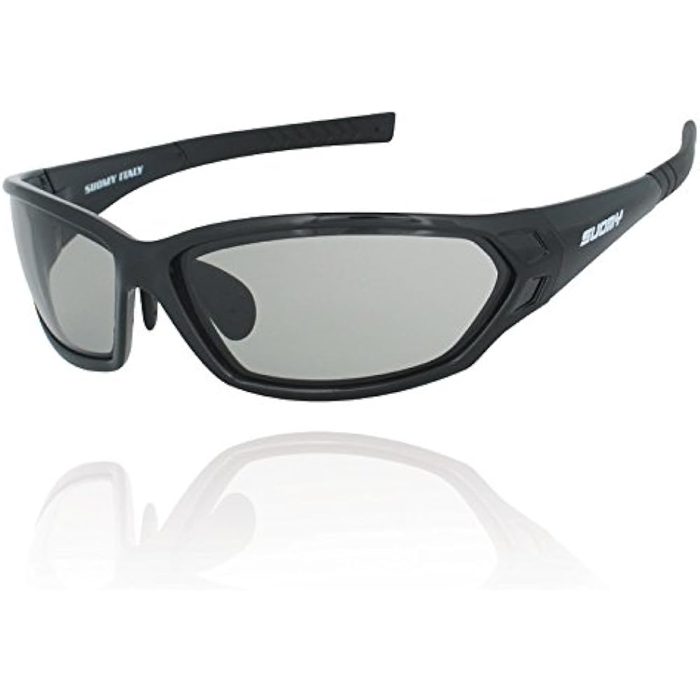 Suomi Sunglasses Black/Clear Silver Mirror SU-007