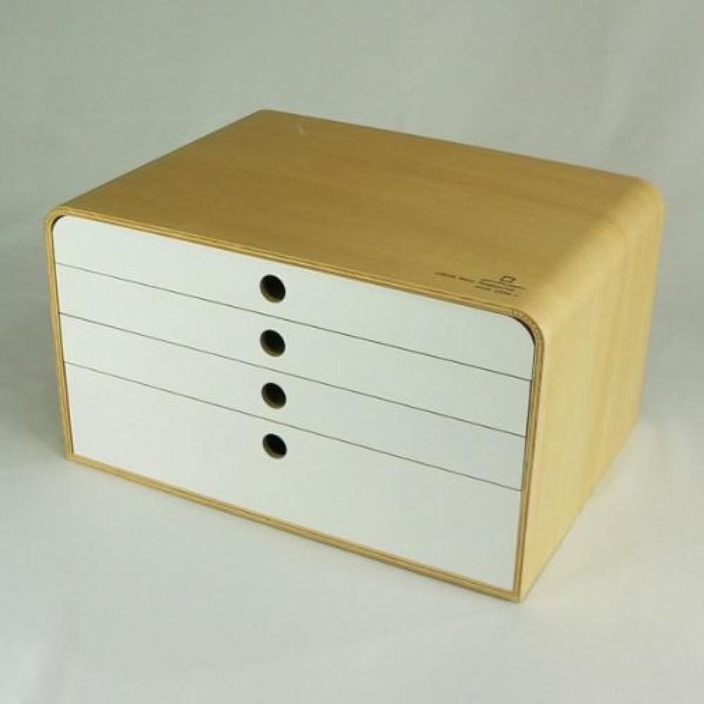 YK09-117 A4 FILE CASE 4-tier natural/white 4090k