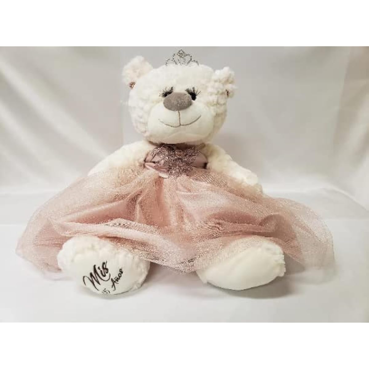 KINNEX COLLECTIONS SINCE 1997 20inch Quinceañera Last Doll Teddy Bear with Dress (Centerpiece)~ARC16831-30 (Rose Gold)