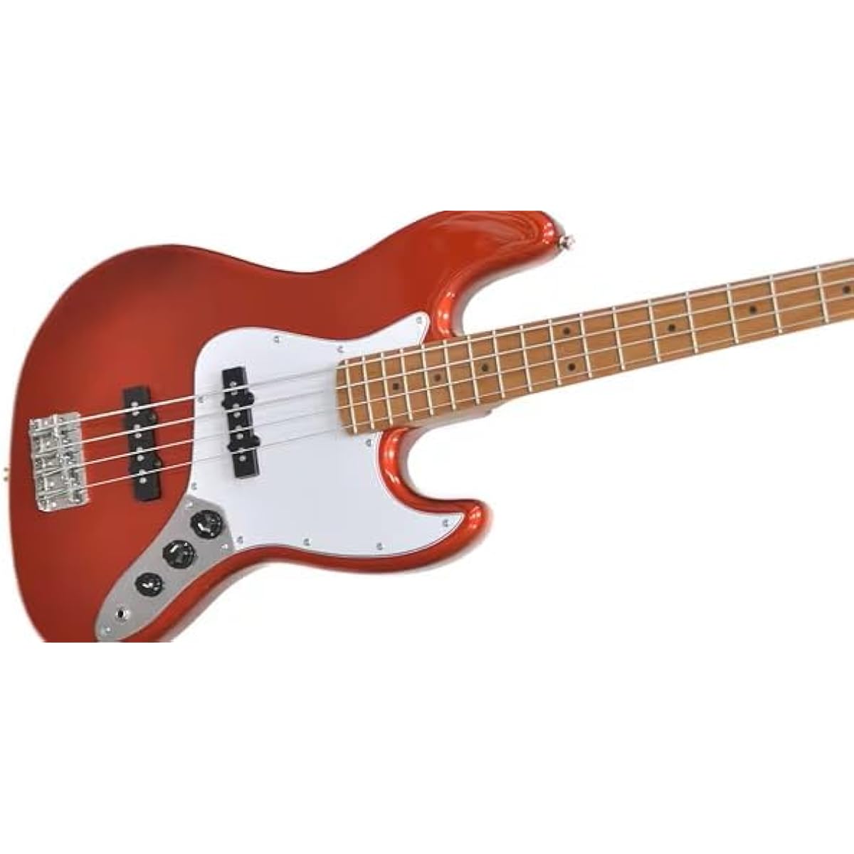 PLAYTECH Electric Bass Jazz Bass Type Metallic Red [Carbonized Maple Neck]