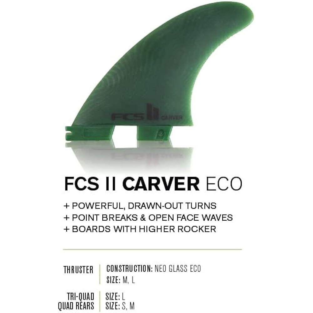 fcs2 fin fcs2 fin CARVER ECO NEO GLASS EcoBlend [Sage] QUAD REAR [Medium] Carver neo glass quad rear 2FIN [Japanese genuine product]
