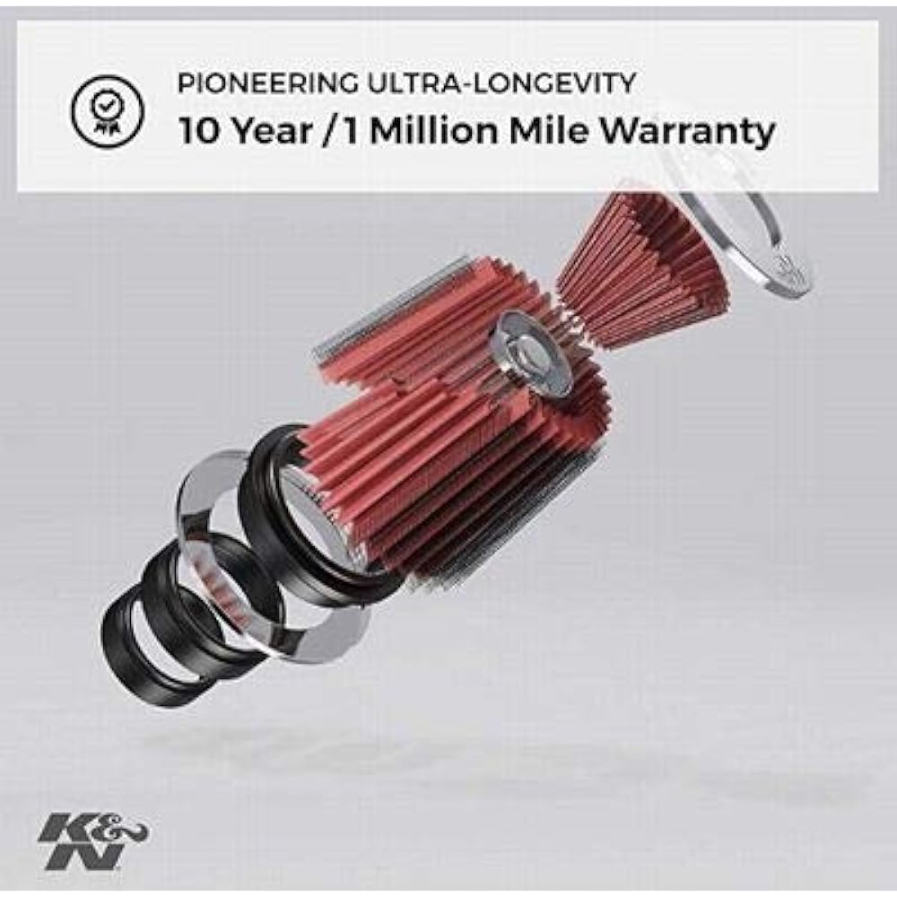 K&N RU-1780 K&N Custom Filter Round Straight φ52 Rubber Mold End Cap FTR250 [Parallel Import]