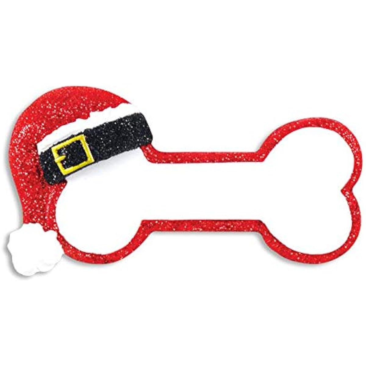 Personalized Santa Dog Bone Pet Christmas Ornament Under the Mistletoe