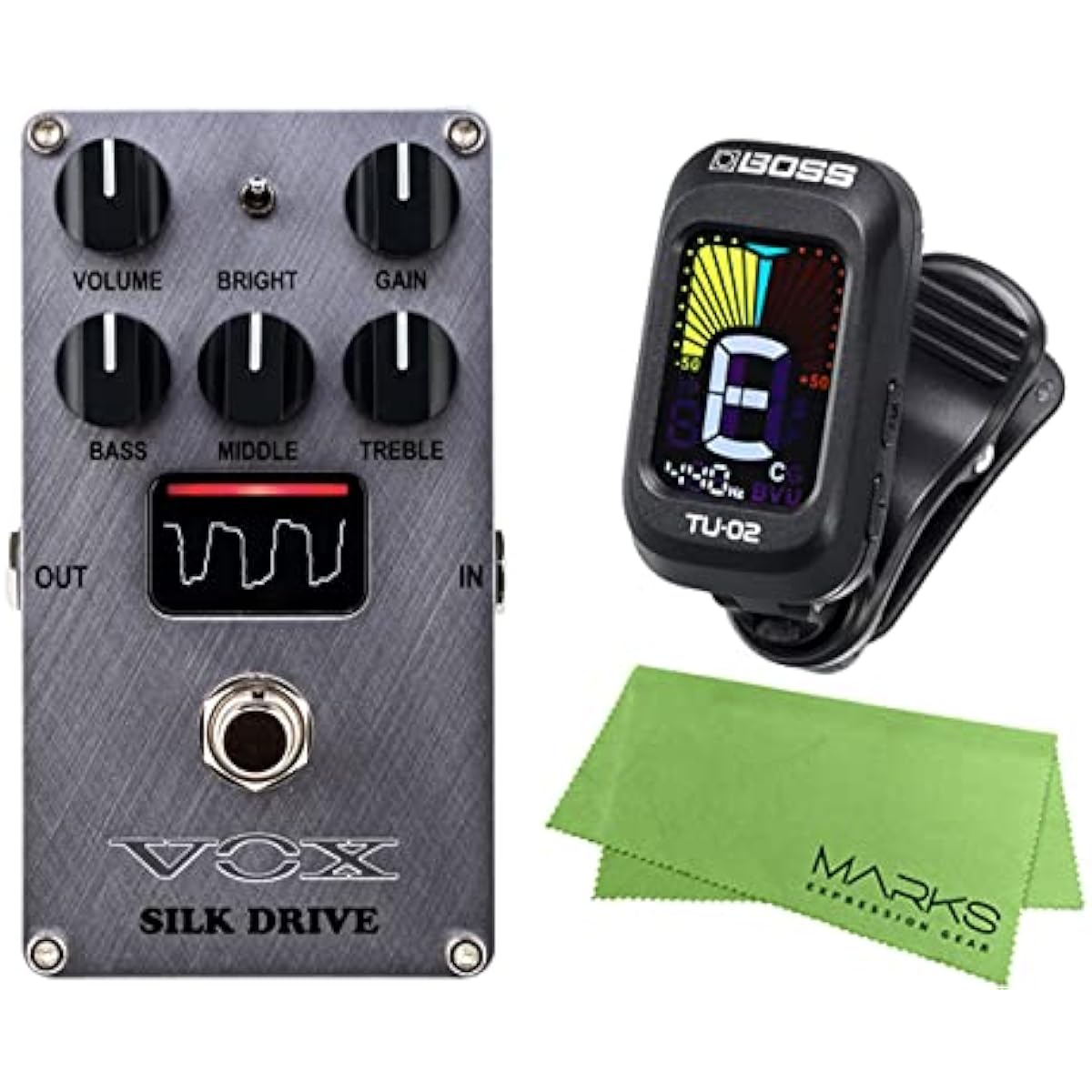 [BOSS Tuner TU-02 Set] VOX - VALVENERGY Vacuum Tube Amplifier Pedal Effector SILK DRIVE (VE-SD)