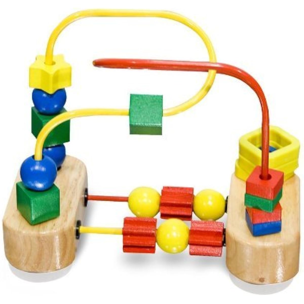 Wooden First Bead Maze Classic Toy + FREE Melissa & Doug Scratch Art Mini-Pad Bundle [30427] by Melissa & Doug [Parallel Import]