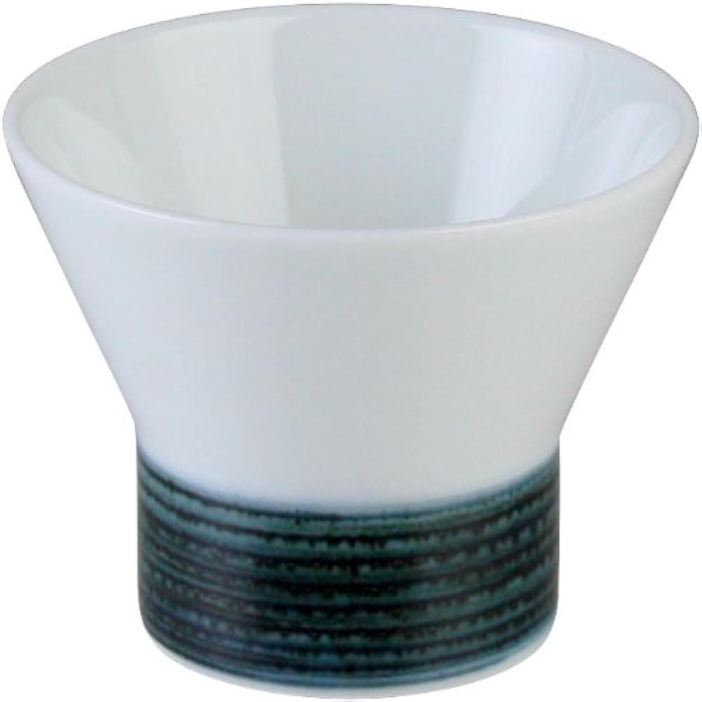 Hakusan Pottery Pot Large Indigo (Approx.) φ12×12.5cm 700ml Hemp Thread ASA NO ITO Hasami Ware Made in Japan