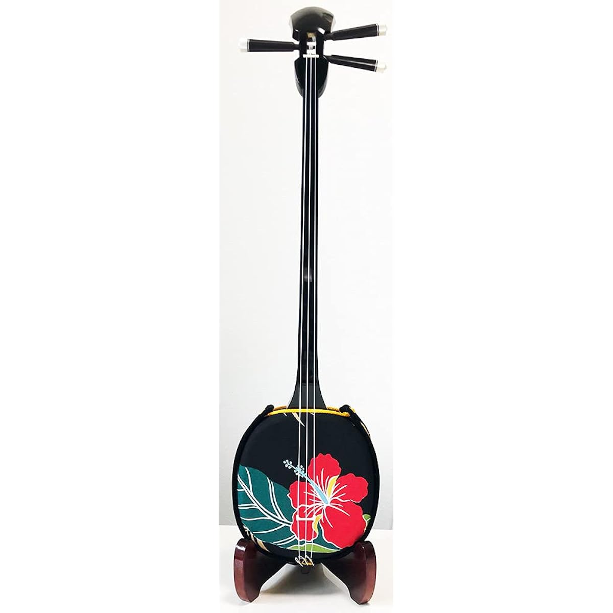 Churasaki Bingata Sanshin Premium Authentic Semi-Order Production [Self-Study Support Set] Luxury Double-Stringed