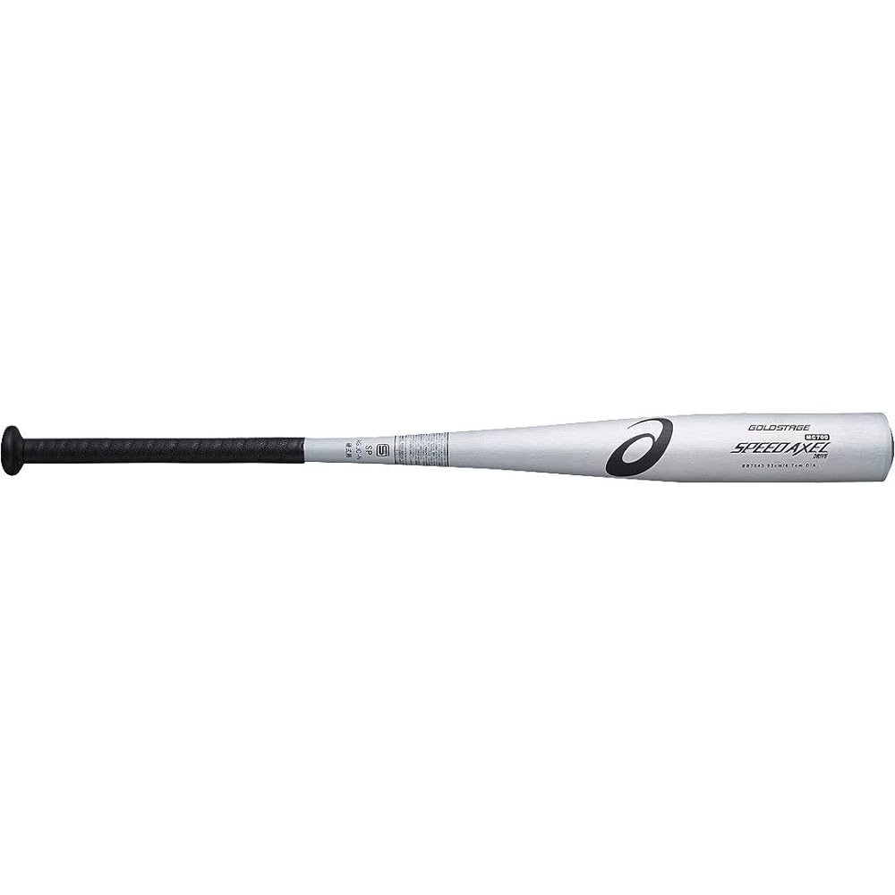 ASICS Baseball Rigid Metal Bat Gold Stage Speed Accelerator DRIVE 2018 Model BB7043 Sky Silver