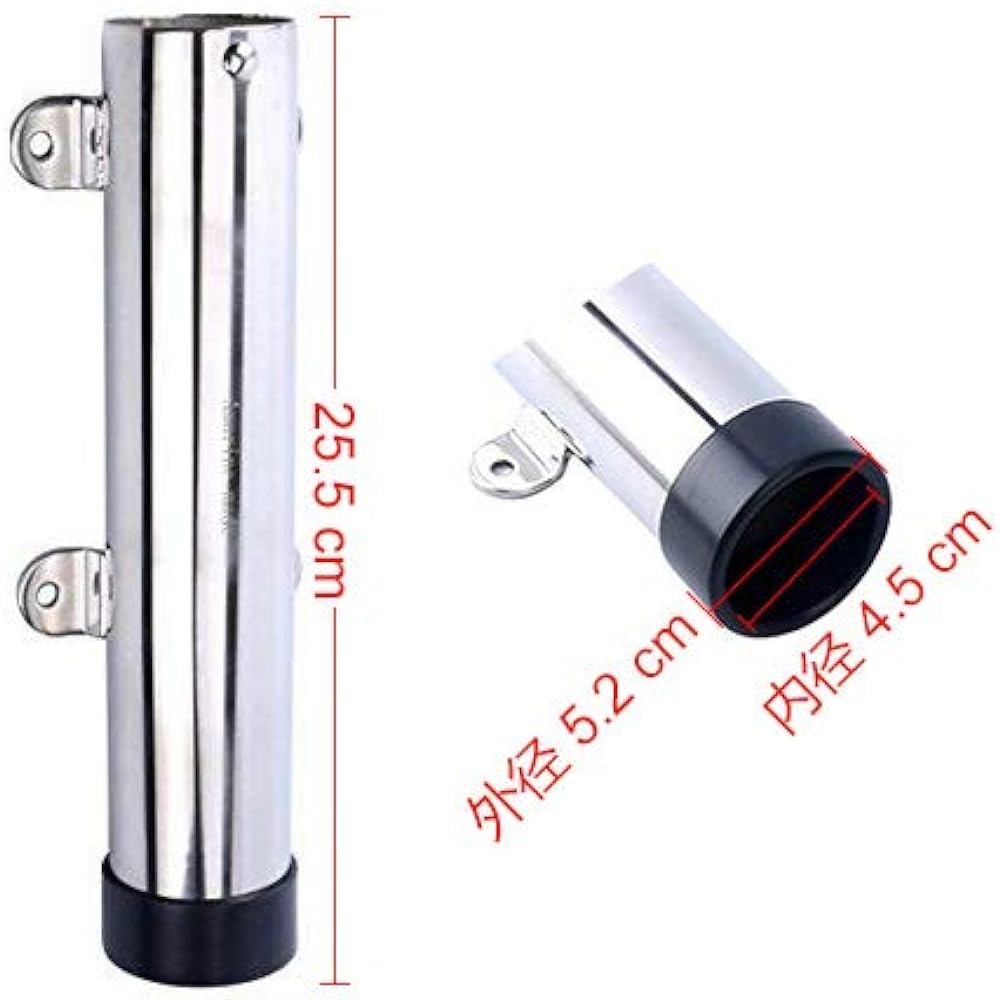 Amarine-made Rod Holder Boat Rod Holder Stainless Steel Rod Holder Fishing Rod Stand Boat Supplies (2 items)