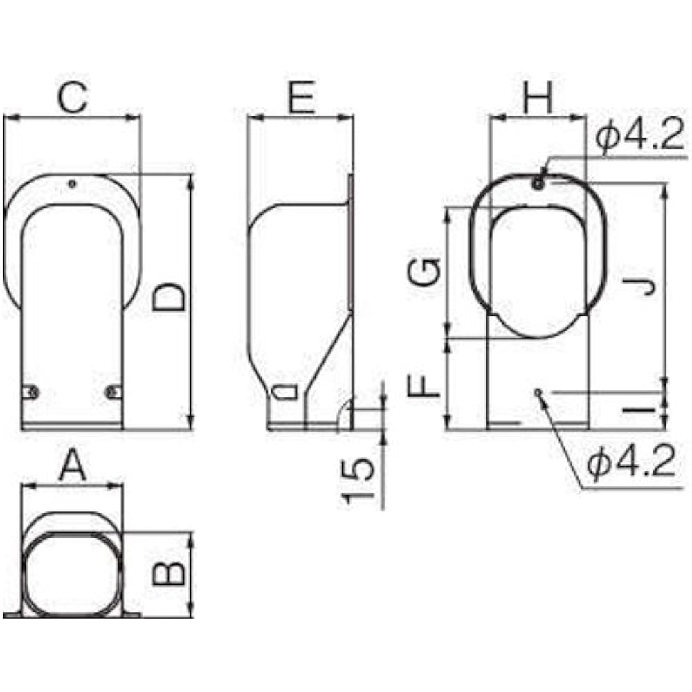 Inaba Denko Plumbing Decorative Cover Wall Corner Wall Extrusion Gray 10 Pieces LDW-70-G (10)