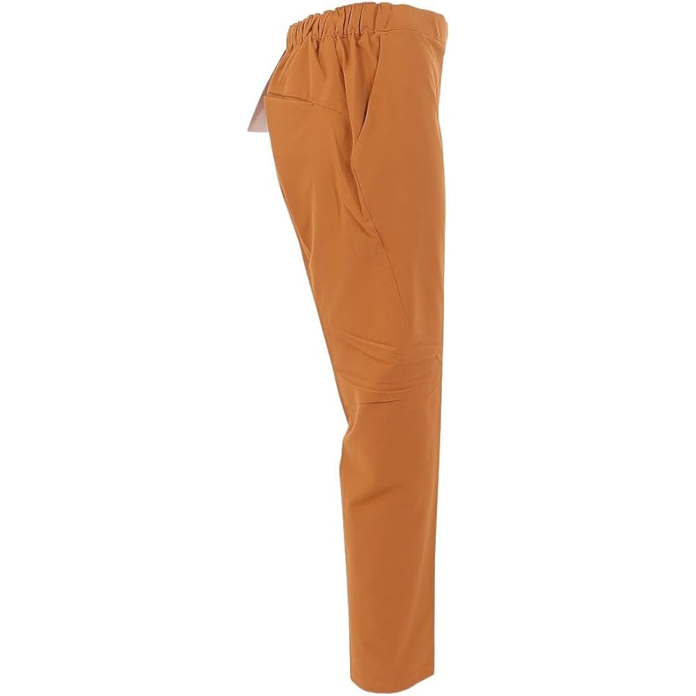 [Le Coq Sportif] Cropped Length Pants LCS Plume AIR STYLISH PANTS L‘oeuf form Sweat Absorbent Stretch Shape Stable Skin Dry Same Color Logo Women's