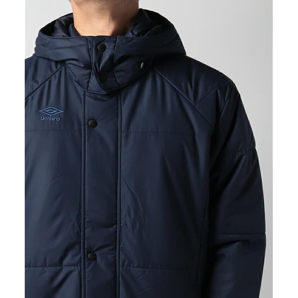 [Umbro] Men's Outerwear Soccer Filling Warm Windproof Water Repellent Stretch Cold Protection Long Coat Removable Hood