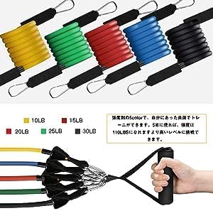 Training Tube, Fitness Band, Muscle Training, Exercise Band, Nest Tube, Resistance Band, Rubber Tube Set, Anti-slip, For Yoga, Beautiful Butt, Diet, Stretching, Training, Includes Door Anchor, Unisex, Storage Bag Included, Convenient to Carry