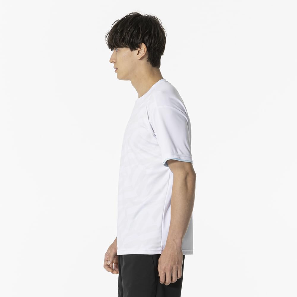 [Mizuno] Tennis Badminton Game Shirt, Short Sleeve, Sweat Absorbent, Quick Drying, Dynamotion Fit, Certified by Japan Badminton Association, Unisex 62JAB028